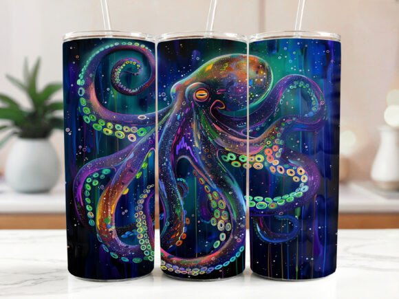 Download Octopus Art 20 Oz Skinny Tumbler Wraps - 20 oz skinny tumbler Collection