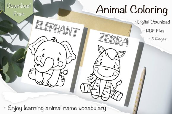 Download Animal Cute Template Doodles Coloring - Premium Resources
