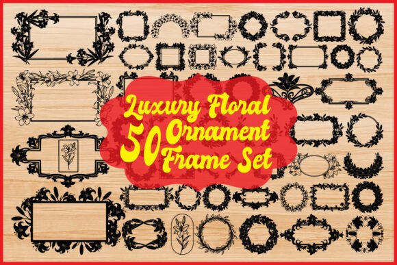 Download Luxury Floral Ornament Frame Set - Floral Collection
