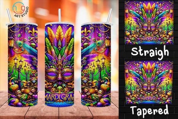 Download Mardi Gras 20 Oz Skinny Tumbler - Premium Resources