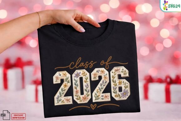 Download Chenille Patch Class of 2026 Floral Png - Floral Collection