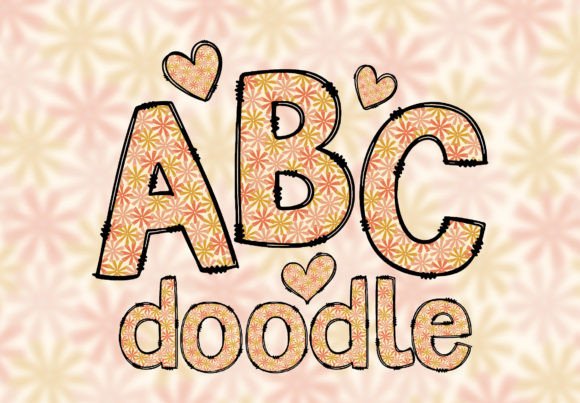 Download Floral Doodle Alphabet Sublimation Font - Floral Collection