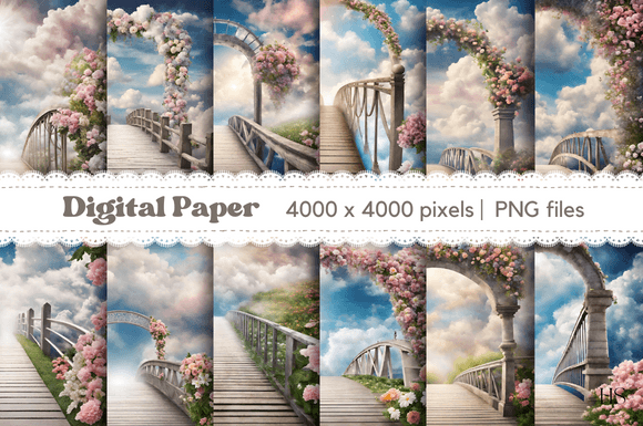 Download 12 Floral Bridge to Heaven Background - Floral Collection