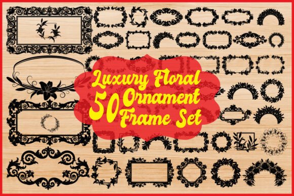 Download Luxury Floral Ornament Frame Set - Floral Collection