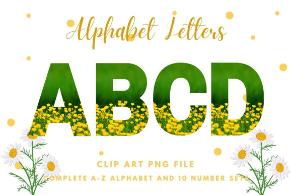 Download Green Floral Alphabet Sublimation Font - Floral Collection